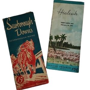 Vintage horse racing programs